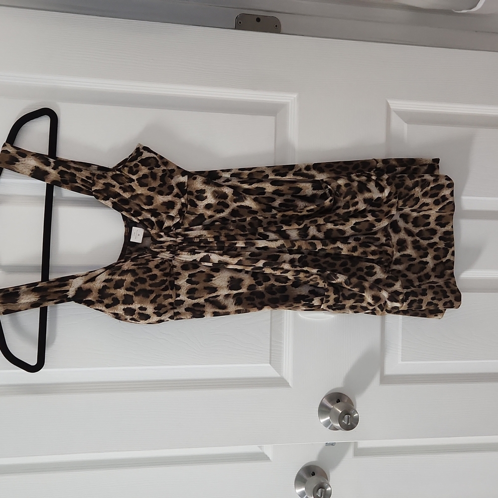 Cheetah print mini dress